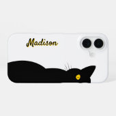 BLACK CAT Golden Eyes individuell einstellbar iPhone 16 Hülle (Rückseite (Horizontal))