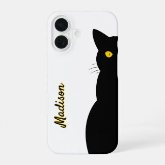 BLACK CAT Golden Eyes individuell einstellbar iPhone 16 Hülle