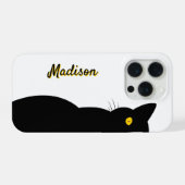 BLACK CAT Golden Eyes individuell einstellbar iPhone Hülle (Rückseite (Horizontal))