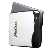 BLACK CAT Golden Eyes individuell einstellbar Laptopschutzhülle (Vorderseite Links)