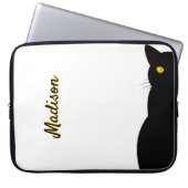 BLACK CAT Golden Eyes individuell einstellbar Laptopschutzhülle (Vorderseite)
