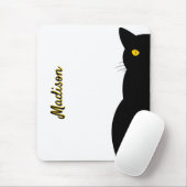 BLACK CAT Golden Eyes individuell einstellbar Mousepad (Mit Mouse)