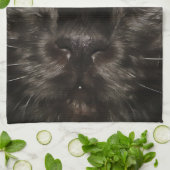 Black Cat Gorgeous Artistic Pet Portrait Geschirrtuch (Gefaltet)