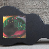 Black Cat Green Dragon Aufkleber