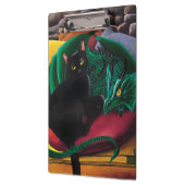 Black Cat Green Dragon Klemmbrett (Links)