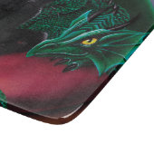 Black Cat Green Dragon Schneidebrett (Ecke)