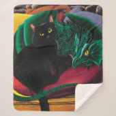 Black Cat Green Dragon Sherpadecke (Vorderseite)