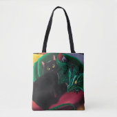 Black Cat Green Dragon Tasche (Vorderseite)