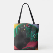 Black Cat Green Dragon Tasche (Rückseite)