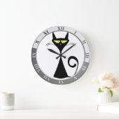 Black cat große wanduhr (Zuhause)