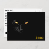 Black Cat Grüße lustig anpassbar Postkarte (Vorne/Hinten)