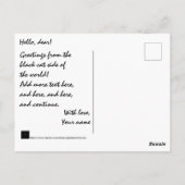 Black Cat Grüße lustig anpassbar Postkarte (Rückseite)