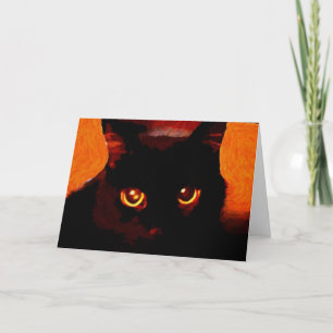 Black Cat Grußkarte Karte