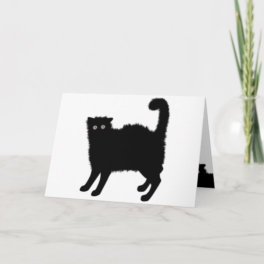 Black Cat Grußkarte Karte (Vorderseite)