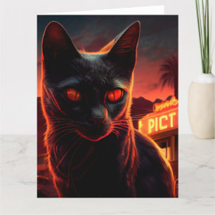 Black Cat Grußkarten Karte