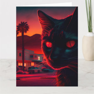 Black Cat Grußkarten Karte