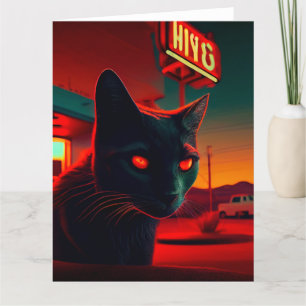 Black Cat Grußkarten Karte
