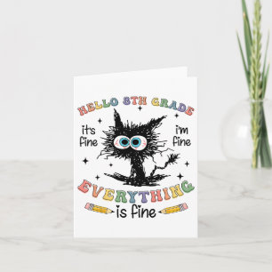 Black Cat Hallo 8th Grade seine schöne Im Fine Eve Karte