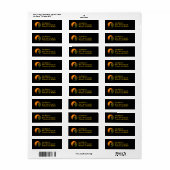 Black Cat Halloween Address Labels (Vorne)