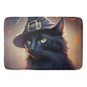 Black Cat Halloween Badematte (Vorderseite)