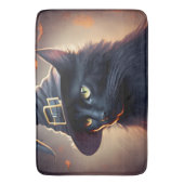 Black Cat Halloween Badematte (Vorderseite Vertikal)