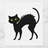 Black Cat Halloween - Black Cats T - Shirt Weinetikett (Einzelnes Label)