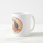 Black Cat Halloween BOO! Kaffeetasse (VorderseiteRechts)