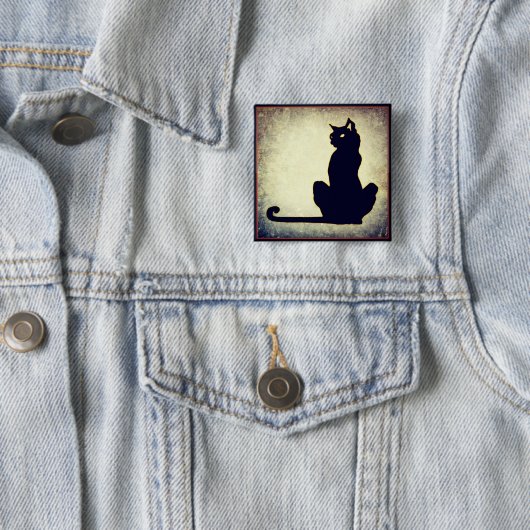 Black Cat Halloween Button (Beispiel)