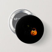 Black Cat Halloween Candy Pumpkin Bag Sweet Lollip Button (Vorne & Hinten)