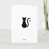 Black Cat Halloween Card Karte (Rückseite)