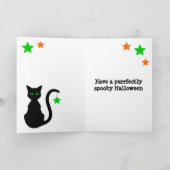 Black Cat Halloween Card Karte (Innenseite)