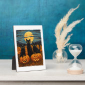 Black Cat Halloween Cat Lovers Starry Night Cat Va Fotoplatte (Seite)