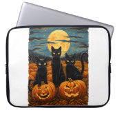 Black Cat Halloween Cat Lovers Starry Night Cat Va Laptopschutzhülle (Vorderseite)