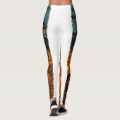 Black Cat Halloween Cat Lovers Starry Night Cat Va Leggings (Rückseite)