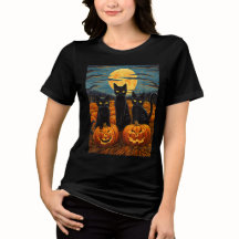 Black Cat Halloween Cat Lovers Starry Night Cat Va