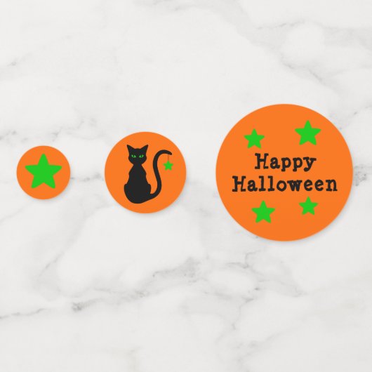 Black Cat Halloween Confetti Konfetti (Rückseiten)