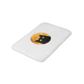 Black Cat Halloween Design Funny Cat Halloween Badematte (Schrägansicht)