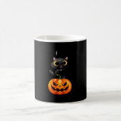 Black Cat Halloween Design � Spooky Pumpkin Art fo Kaffeetasse (Mittel)