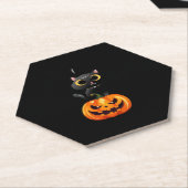 Black Cat Halloween Design � Spooky Pumpkin Art of Untersetzer (angewinkelt)