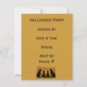 Black Cat Halloween Einladung (Rückseite)