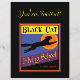 Black Cat Halloween Einladung Custom Flyer