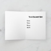 Black Cat Halloween Einladung oder Grußkarte (Innenseite)