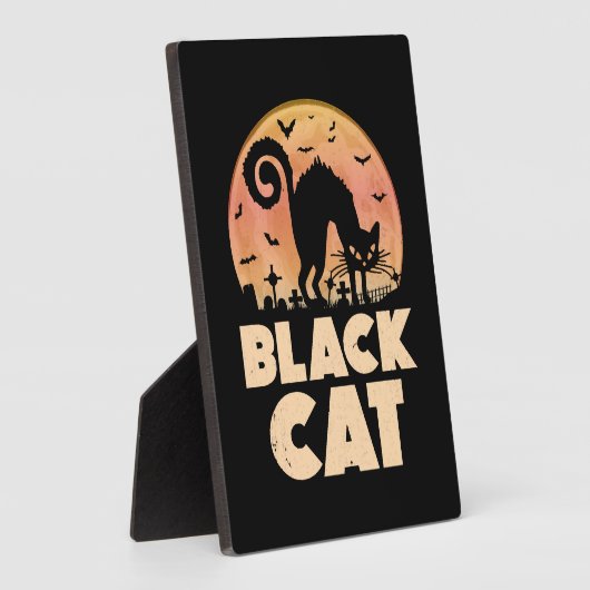 Black Cat Halloween Fotoplatte (Seite)