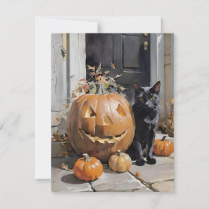 Black Cat Halloween G Feiertagskarte