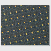 Black Cat Halloween Gift Wrapping Paper Wrap Geschenkpapier (Flach)