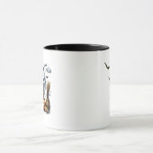 Black Cat Halloween Gnome Tasse (Zentrum)