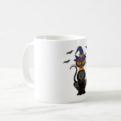 Black Cat Halloween Kaffeetasse (Vorderseite Links)