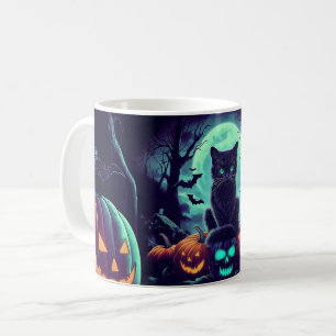 Black Cat Halloween Kaffeetasse