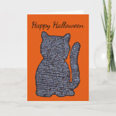 Black Cat Halloween Karte (Vorderseite)