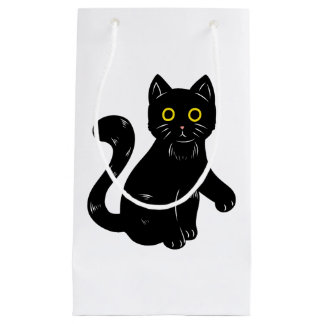 Black Cat Halloween Kids T - Shirt Kleine Geschenktüte